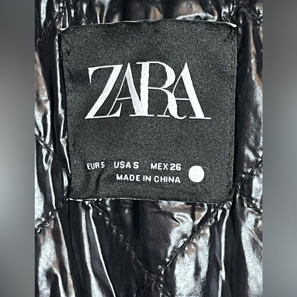 Zara Tartan PLAID PADDED OVERSHIRT lined wool Shacket Small - Picture 9 of 11